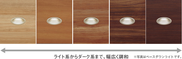 木質天井に調和するプラチナメタリック